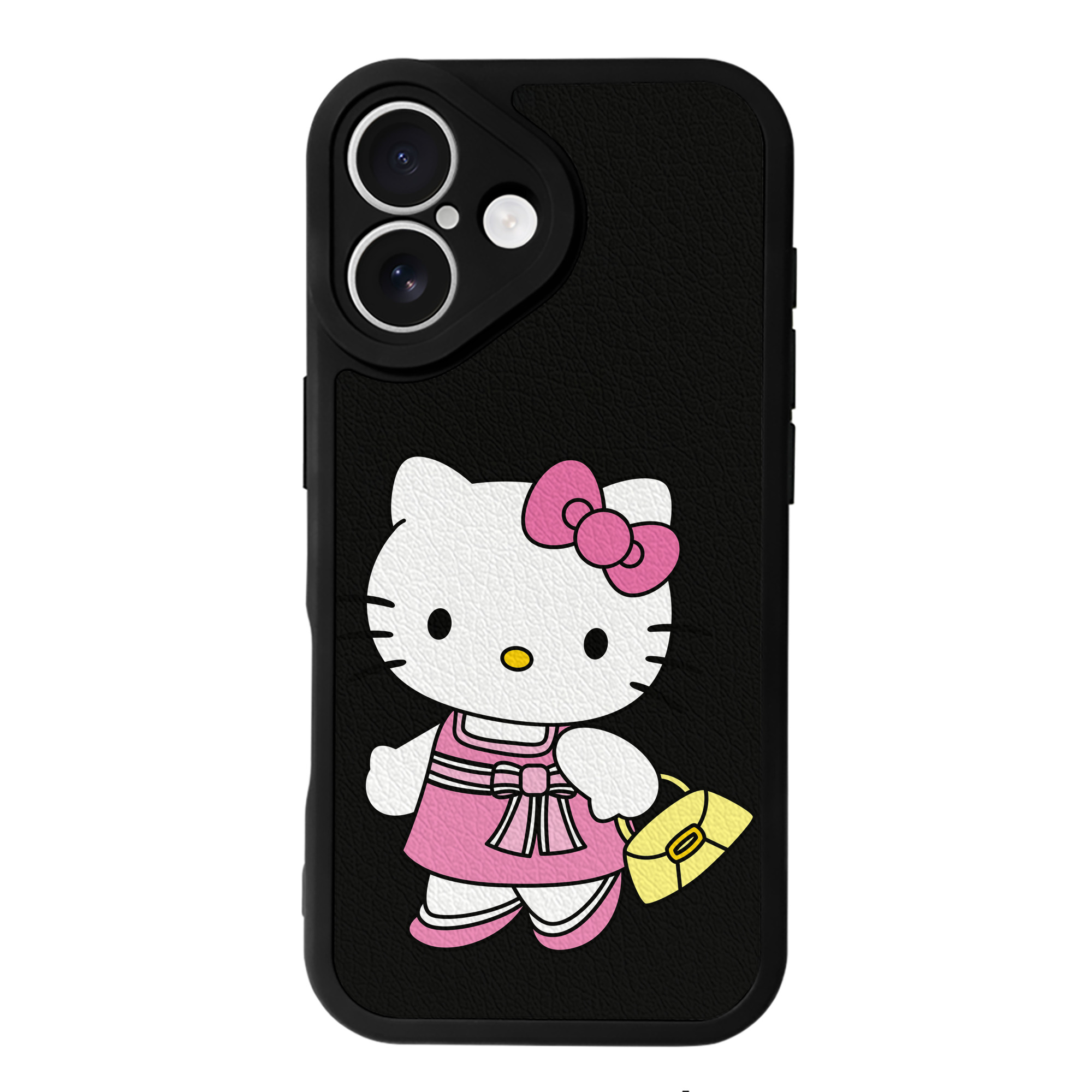 （画像用） Hello Kitty ハローキティ 【iPhone 16シリーズ対応】シリコンスマホケース（レザー調） 材質：シリコン